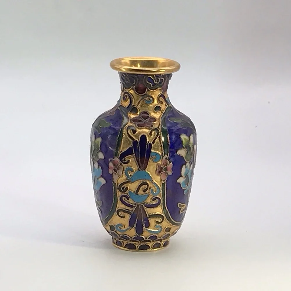 Vintage‎ Chinese Cloisonné Vase 4